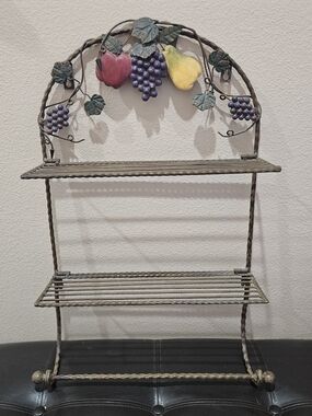 Decorative Fruit Wall Shelf - Vintage multicolor Metal Home Wall Decor